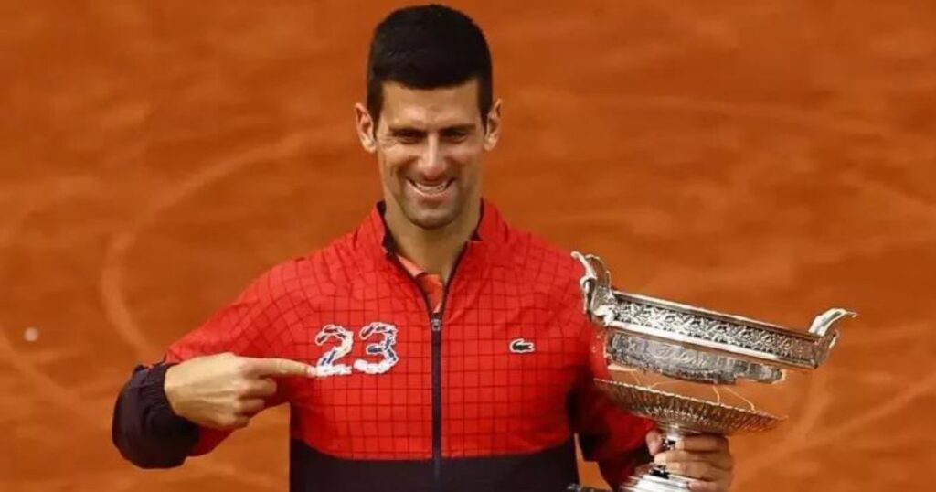 Novak Djokovic in 2023 French open